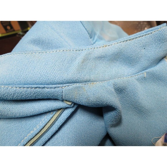 Vintage Powder Blue Size 12 Formal Dress Beaded Sheer Sleeves - Picture 12 of 12